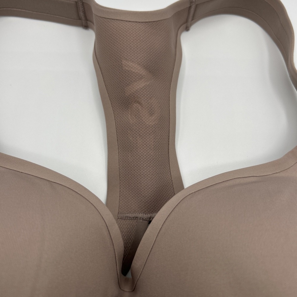Victoria's Secret VSX Incredible Plunge Sport Bra 36D Bare Taupe Racerback NWT - Picture 4 of 5
